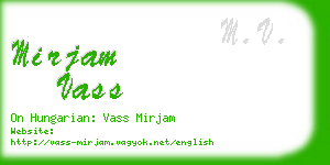 mirjam vass business card